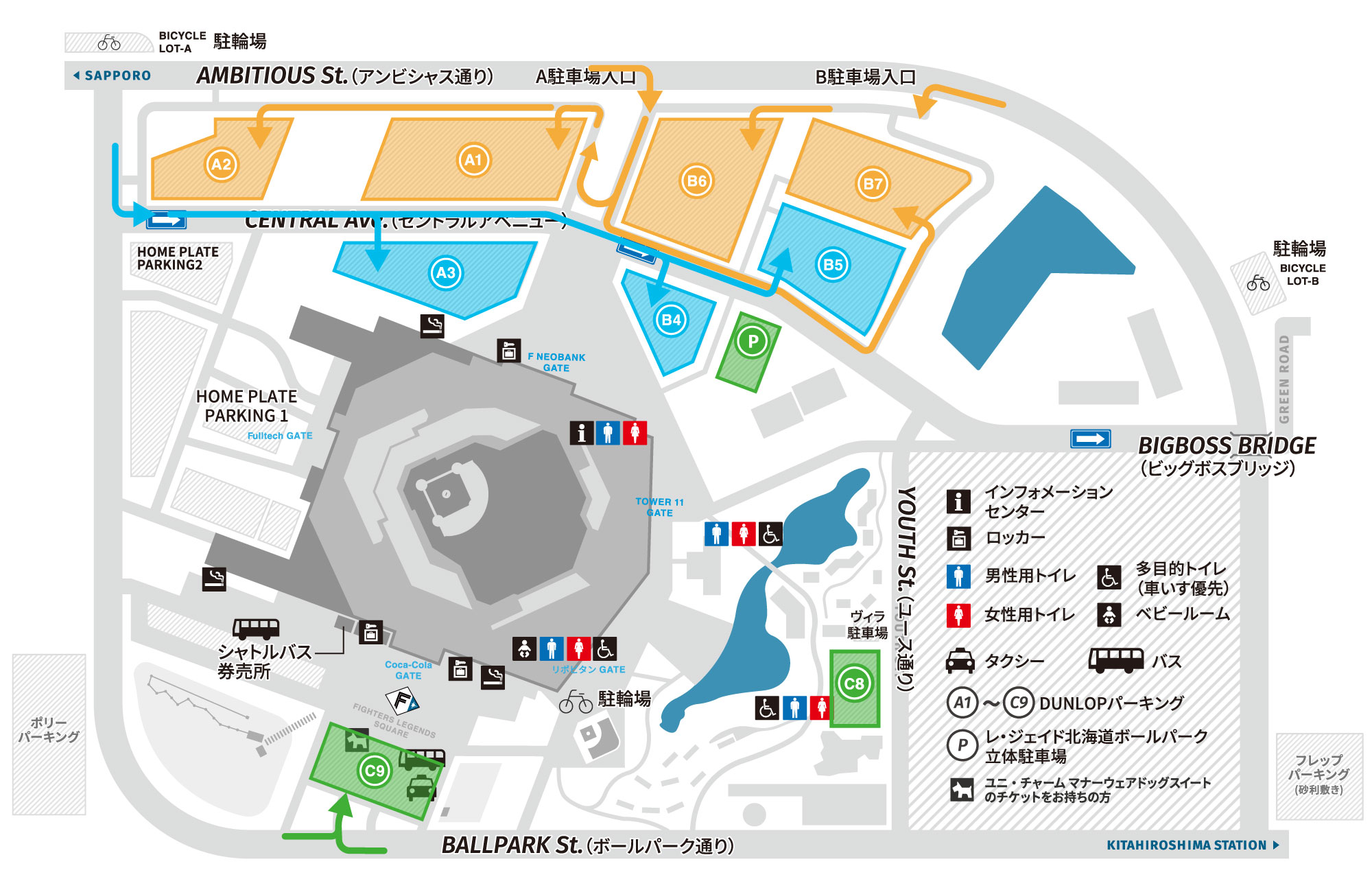 試合がない平日の駐車場 | HOKKAIDO BALLPARK F VILLAGE | 北海道ボールパークFビレッジ